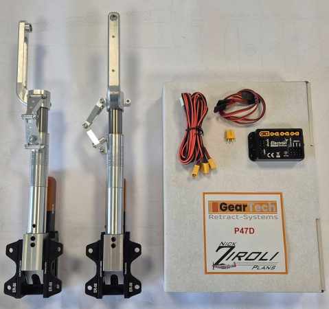 Preview: Thundbolt P47d  Ziroli Fahrwerk - Geartech Ersatz für ROBART Preview: Thundbolt P47d  Ziroli Fahrwerk - Geartech Ersatz für ROBART