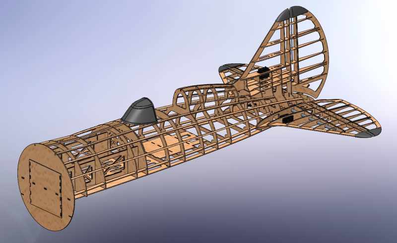 Polikarpov I 16 Rata 2480 mm Spw. - Holz-​Bausatz cnc lasercut