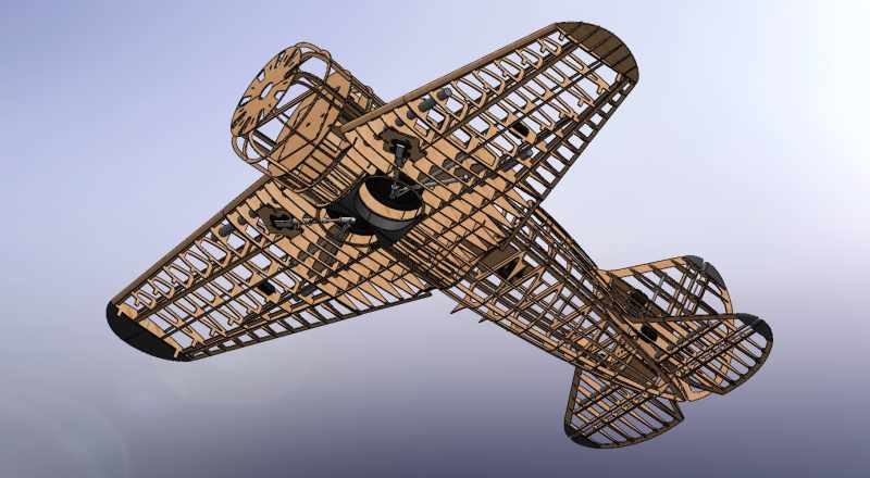 Polikarpov I 16 Rata 2480 mm Spw. - Holz-​Bausatz cnc lasercut