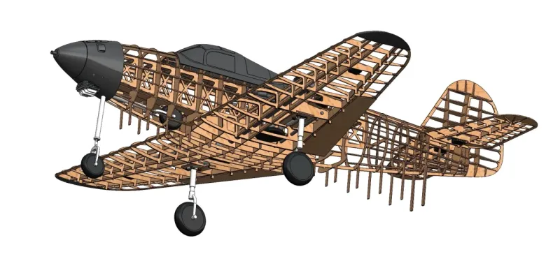 Bell P39 Aircobra 2320 mm Lasercut Baukasten