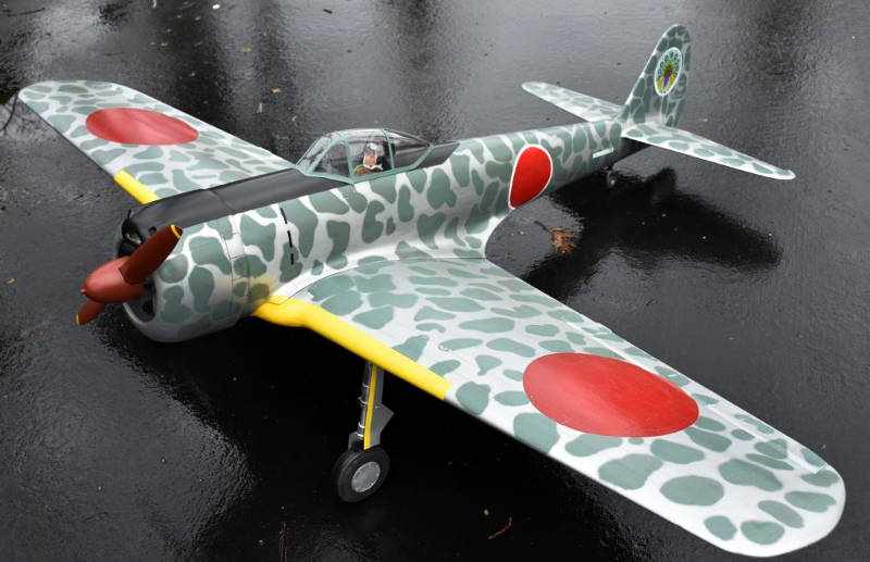 Nakajima Ki-43II Oscar 1/5 Jerry Bates 2184 mm - Holz-Bausatz, cnc lasercut