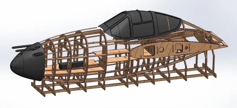 Preview: Lockheed P-38 Lightning 2265mm Lasercut Baukasten