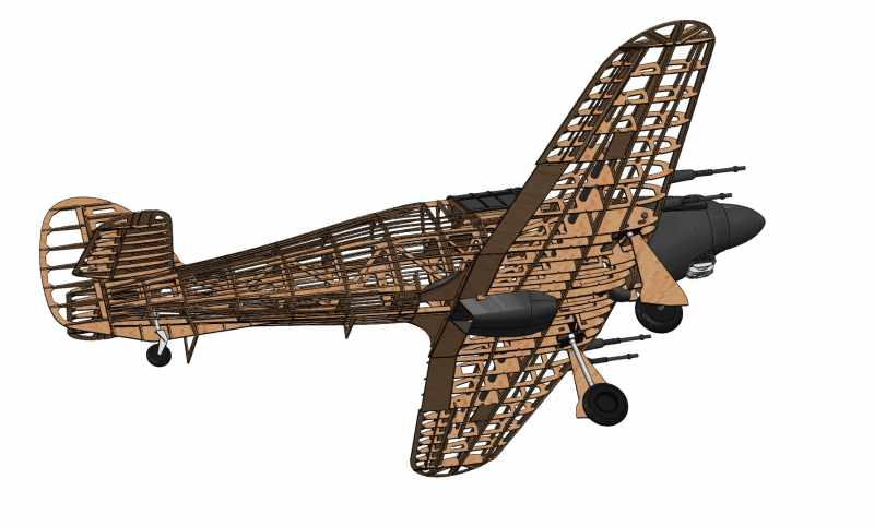 Hawker Hurricane 2000 mm Lasercut Baukasten