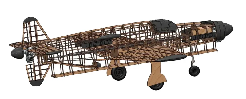 Preview: Dornier Do 335 Pfeil Lasercut Baukasten