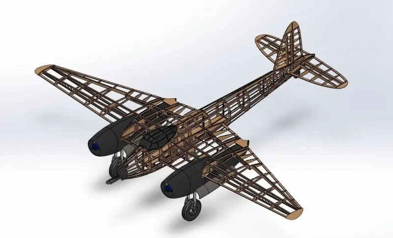 Preview: 1/9 De Havilland Mosquito Lasercut Baukasten