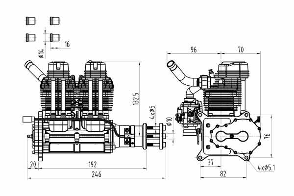 NGH GF60i2 Benzin-Viertaktmotor