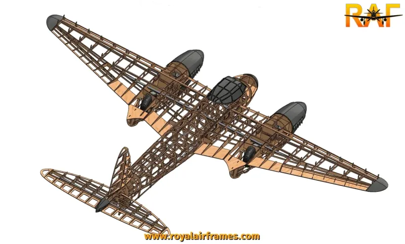 Preview: DH.98 Mosquito 2791mm Lasercut Baukasten