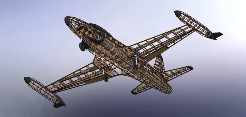 1/6 Scale Lockheed T33 Shooting Star Lasercut-KIT