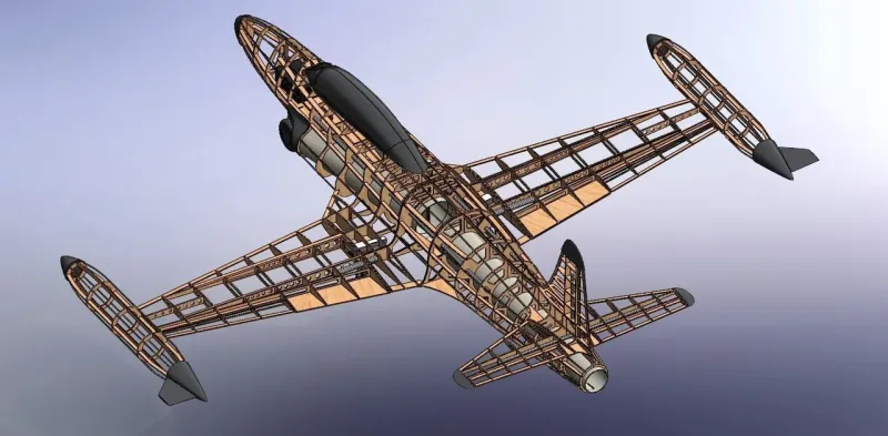 1/6 Scale Lockheed T33 Shooting Star Lasercut-KIT