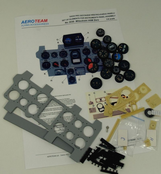 3030-4 Mitsubishi Zero Cockpitpanel kit
