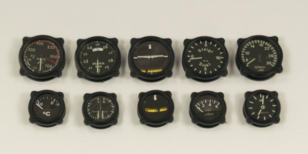 1/5 Cockpit Instrumente WW II aircraft - German fighters