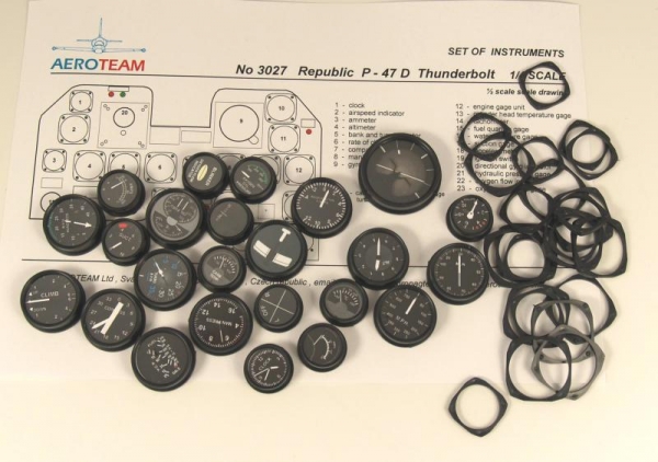 1/5 Cockpit Instrumente Republic P - 47 D Thunderbolt