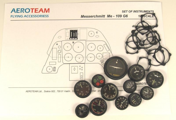 1/5 Cockpit Instrumente Messerschmitt Me - 109 G 6