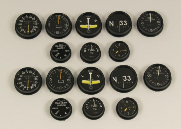 Cockpit Instrumente  Boeing Stearman (2 sets)