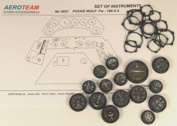 Cockpit Instrumente Focke wulf Fw - 190