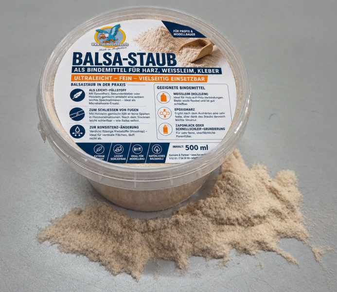 Balsa Wood Dust Binder for White Glue, Resin, and Adhesives, 500ml