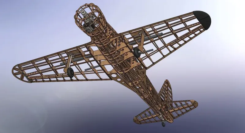 1/6 Scale Hughes H-1 Racer Lasercut Baukasten