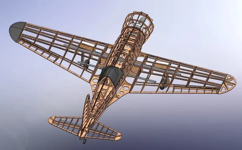 1/6 Scale Hughes H-1 Racer Lasercut Baukasten