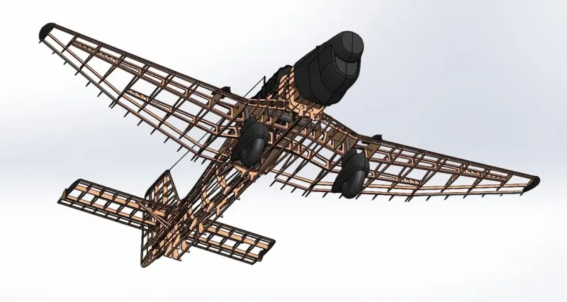 1/6 Junkers Ju 87 Stuka Lasercut Baukasten
