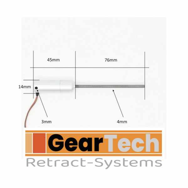 Aktuator von Geartech-Retracts 76 mm Verfahrweg