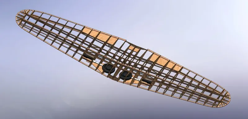 Mitsubishi J2M Raiden 2478 mm Lasercut Baukasten