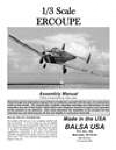 Bauplan Alon Ercoupe 3048 mm Balsa Usa