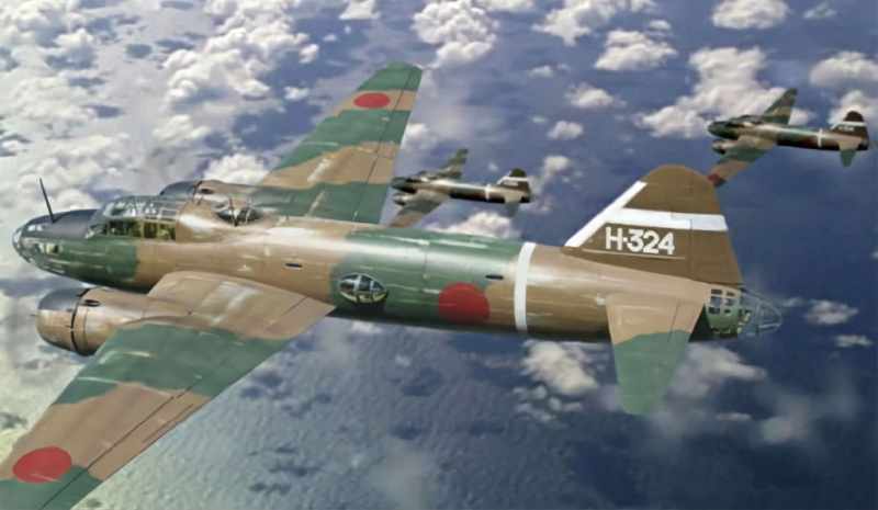Mitsubishi G4M2 Betty 1/7 Jerry Bates 3657 mm - Bauplan