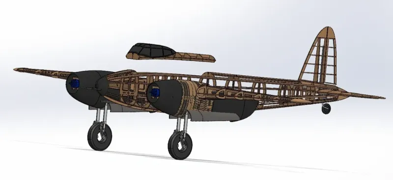 1/9 De Havilland Mosquito Lasercut Baukasten