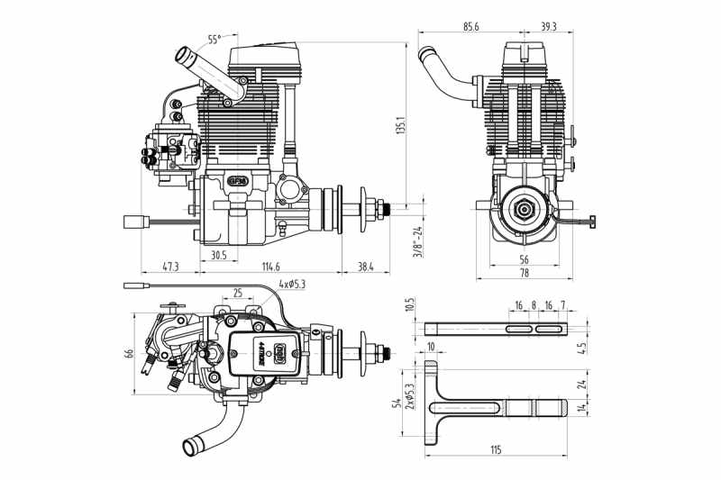 NGH GF38 Benzin-Viertaktmotor