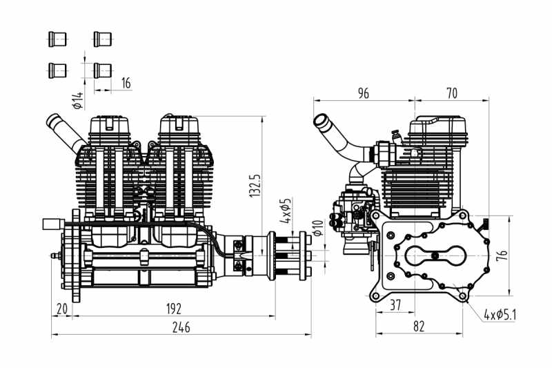 NGH GF60i2 Benzin-Viertaktmotor