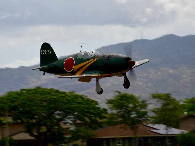 Mitsubishi J2M3 Raiden 1/4 Jerry Bates 2692 mm - Holz-Bausatz, cnc lasercut