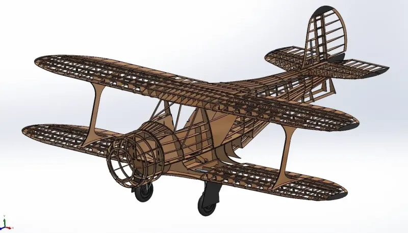 1/4 Beechcraft Staggerwing Lasercut Baukasten